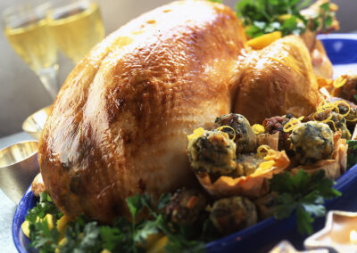 Roast British Turkey with Spinach & Pine Kernel Stuffing