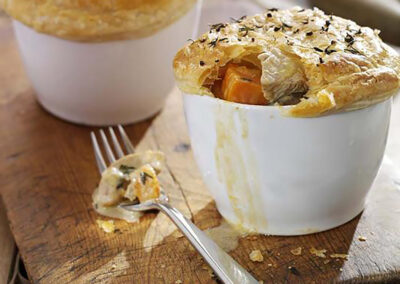 Individual Leftover Turkey & Stilton Pies