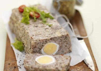 Turkey Meatloaf with Onions & Boiled Eggs
