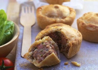 British Turkey & Bacon Pies