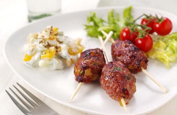 Turkey Skewers with Garlic, Soy & Ginger